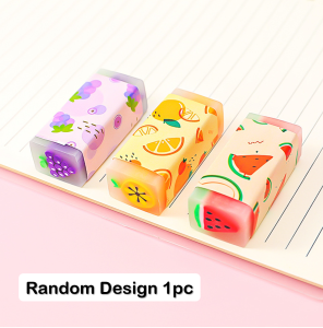 ezstationery Ready Stock Cute Eraser Children Student Creative Cartoon Dinosaur Fruit Soft Rubber Dust Free Exam Eraser Pemadam Comel 橡皮擦