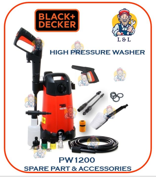 PW1200 BLACK AND DECKER HIGH PRESSURE WASHER WATERJET Lazada