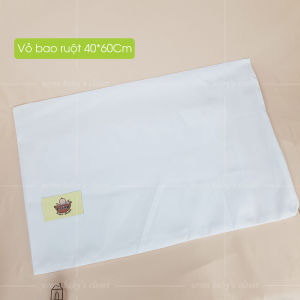 Vỏ bao ruột gối nằm áo lõi gối trắng có khóa kéo vải poly mềm-GBR Urombaby