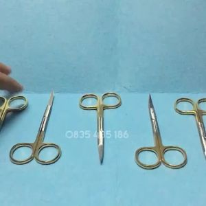 Kéo cán vàng mũi cong nhấn mí cao cấp - Kéo cắt chỉ