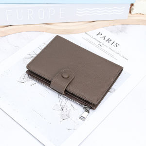 Genuine Leather Passport Holder Multifunctional Wallet Ladies Travel Ticket Holder Card Holder Dual-Use