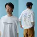 maison KEEPS | The Oversized Stamp Tee | Unisex | เสื้อยืดทรงoversized ลายปริ้นท์ มี 2Sizeให้เลือก อก44" และ48". 