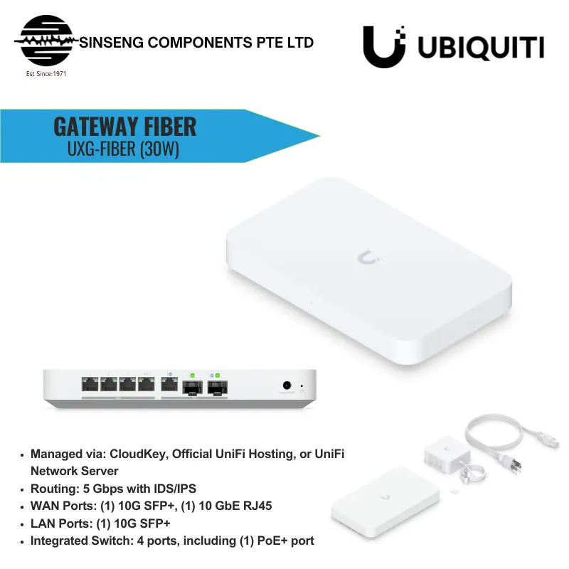 UniFi UXG Fiber 10G Desktop Gateway with Integrated 4-Port