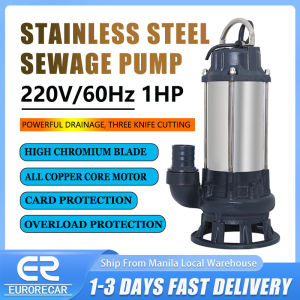 220V Submersible Pump Stainless Steel Sewage Pump Septic Tank Biogas Tank Sewage Special Irrigation Flood Cutting Pump
