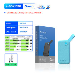 ORICO 2000 MB/giây cực di động SSD 512GB 1TB 2TB 4TB USB 3.2 cho Andriod di động Windows Mac Trọng lượng nhẹ
