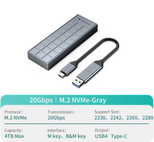 ORICO 20gpbs/40gbps NVMe bao vây với quạt tản nhiệt 8TB pcie4.0 tương thích Thunderbolt 3/4 cho Mac Mini iMac máy tính xách tay