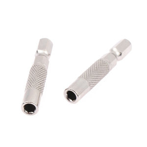 [Eqrbtl] 2pcs Hex Shank 6.35mm To 4mm Insert Bit Adapter Electric Screwdriver Socket Holder Micro Bit Adapter Magnetic Holder Tools