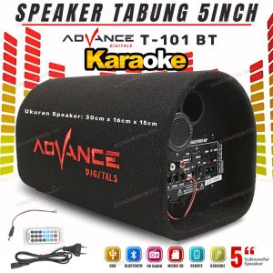 SPEAKER TABUNG + MICROPHONE Speaker 5 inch Advance T-101BT Karaoke/USB/TF/FM/5 Inch Speaker Bluetooth|Salon Aktif|Salon Bluetooth|Speker Aktif|Salon Bluetooth|Speaker Aktif|Spiker Aktif|Subwoofer Aktif|Speaker Komputer|Speaker TV