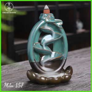 Thác khói trầm hương thác nước thác xông trầm khói ngược chất liệu gốm sứ bền đẹp