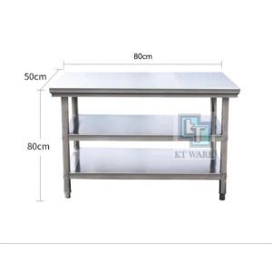 KT WARE 3 Tier Stainless Steel Kitchen Working Table Storage Rack Heavy Duty Cooking Table Rack Rak Meja Dapur Serbaguna