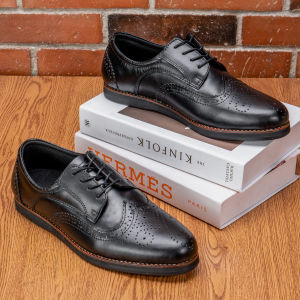 Sepatu Kulit Pria Sepatu Pantofel Formal Kerja Kantor Model Tali D32 Branded