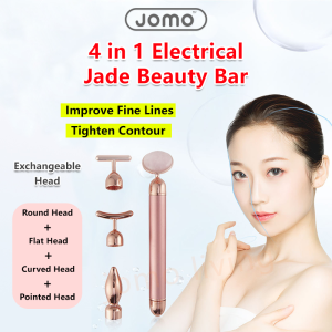 ✅SG Ready Stocks✅ JOMO 4-in-1 Electrical Jade Beauty Bar Vibrating Face Massager Rose Quartz Beauty Tool Shaped Lifting