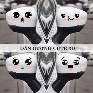 Miếng Dán  Gương Chiếu Hậu Xe Ô Tô Xe Máy Cute