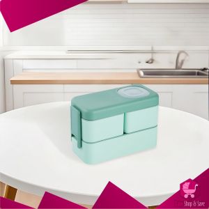 BabyShop-C779 Kotak Makan 2 Tingkat Portable 1050ML Ada Sauce Cup / Lunch Box 2 Layer / Rantang