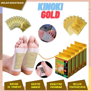 DB - 4 BOX ISI 40 PCS Kinoki Detox Kaki VARIAN / Kinoki Gold Detox Foot Pads - Ampuh Buang Racun (Koyo Kaki Herbal) - Gold 4 Box Isi 40 Pcs
