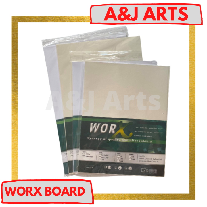 Worx Specialty Board Paper 200 gsm White / Pale Cream , Short/Long Size