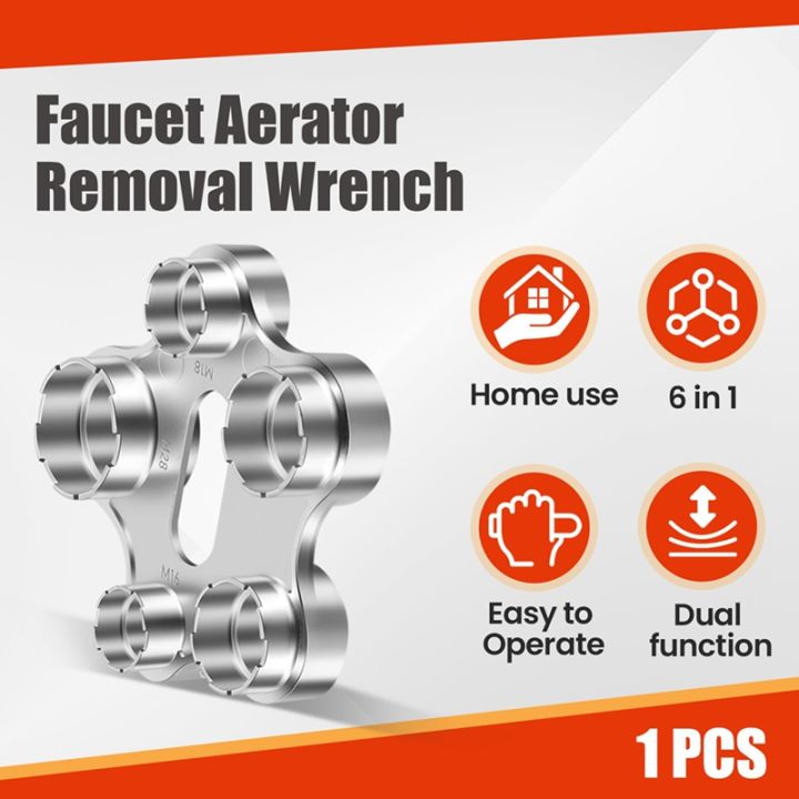 thumbnail image 2 of Kitchen Faucet Aerator 10-in-1 Faucet Aerator Removal Tool - Universal Key For All Standard Sink Aerators Hidden Thread Aerator Removal Tool M16.5-M28 2 of 14