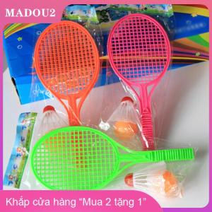 [COD] MADOU2 Trẻ em ngoài trời cầu lông tennis đặt vợt cha-con thể thao Đồ chơi giáo dục