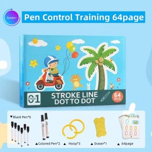 Early Education Magical Control Pen Training Magical Tracing Workbook For Kids Preschool Educational Toys With Erasable Pen