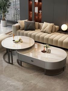 Oval Coffee Table Tempered Glass Tabletop Coffee Table Living Room Coffee Table Luxury Coffee Table