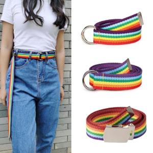 Braided Rainbow Waist Belt Woven Braided Belt for Wrap Dress Night Club Wide Belt for Party Dancing Beach