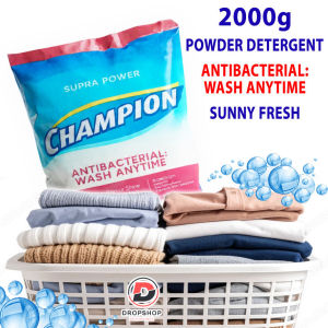 Supra Power Champion Antibacterial Laundry Powder Detergent 2000g(2kg) - Sunny Fresh Scent Hypoallergenic Antibacterial Antibacterial Wash Anytime - dropshop.ph
