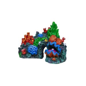 OUTOPEN Colorful Aquarium Coral Reef Ornaments Handicraft Resin Fish Rock House Craft Artificial Fish Eluding Shelter Shrimp Shelter