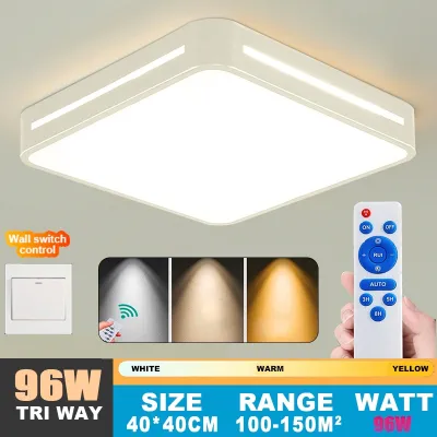 Ceiling light TriColor Ceiling Lamp For Living Room Bedroom LED Modern Simple Energy Saving Remote