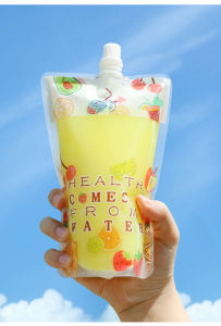 50pcs Disposable Plastic Juice Bag Portable Milk Tea Packaging Bag Hot And Cold Drink