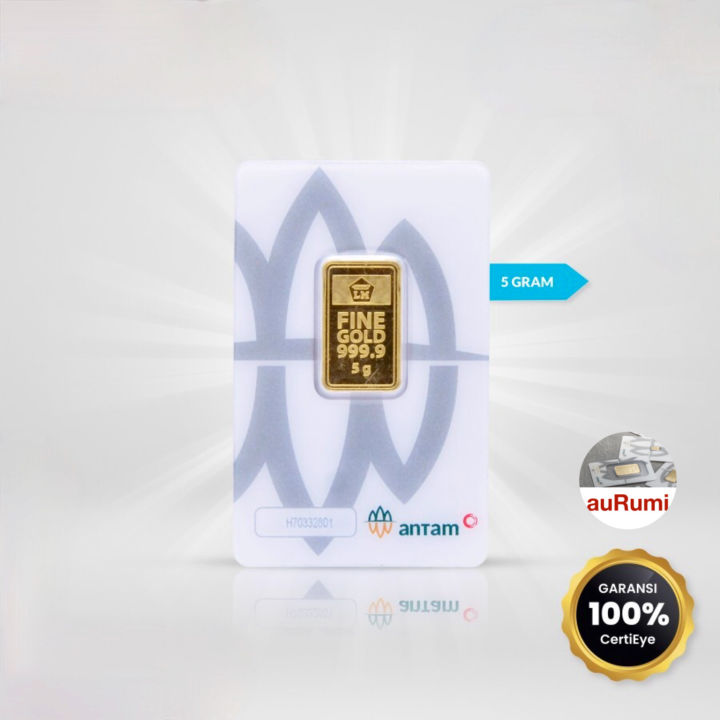 LOGAM MULIA 5 gram - LM ANTAM - EMAS BATANGAN KEPINGAN 5 GRAM