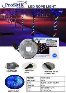 10 metres Outdoor LED Rope Light 220V Multi Colour