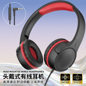 Wired Headphones Stereo Sound Foldable Volume Control Adjustable Headset Over-ear Headphones with Microphone Earphones