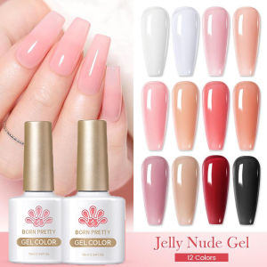BORN PRETTY 12 Cái/Bộ 10Ml Dòng Gel Màu Hồng Sơn Móng Tay Lâu Trôi Sơn Móng Tay Nghệ Thuật Gel UV Bộ Hoàn Chỉnh Bộ Sơn Gel Lớp Nền
