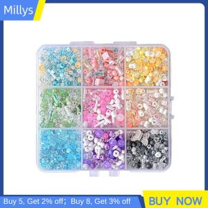 Millys 12 24กริดสีผสมซุปเปอร์ลูกปัดแก้วข้าวชุดลูกปัดหลวมทำด้วยมือสร้อยข้อมือ DIY สร้อยคอลูกปัดวัสดุเครื่องประดับ