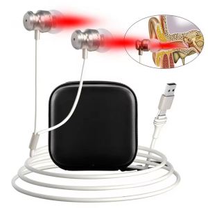Tinnitus Ear Therapy 650nm Red Light Treatment Otitis Media Deafness Tinnitus Physiotherapy Relief Device Ear Earplug