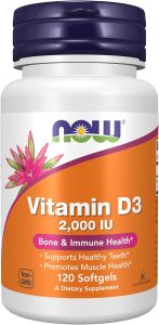NOW Vitamin D3 2000 IU Viên Uống Hỗ Trợ Tăng Sức Đề Kháng Và Duy Trì Xương Chắc Khỏe Phát Triển Chiều Cao