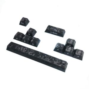 Carbon Fiber Keyboards Esc Enter Space Keycaps Smooth Tactile Feel AntiSlip Quick DIY Replacement For PC Setups