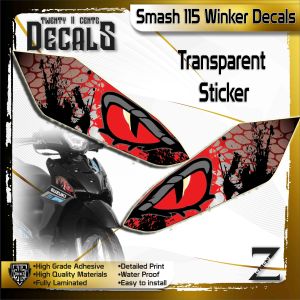 Suzuki Smash 115 / 110 winker eye Transparent Decal Stickers snake eye