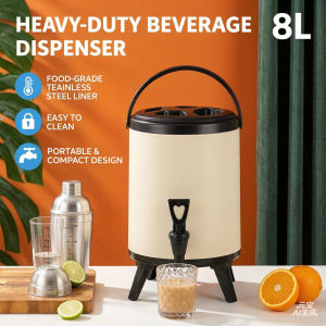 Insulated Beverage Dispenser with 8L Drink ServerThermal Hot and Cold Beverage Dispenser for Juice