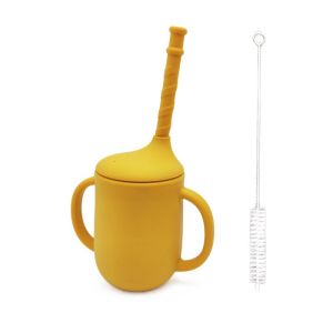 PERALATAN MAKAN BAYI / ANAK -  GELAS SILIKON / SILICONE CUP PREMIUM FREE PEMBERSIH SEDOTAN
