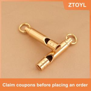 【ZTOYL】 Multifunctional Brass Emergency Survival Whistle Portable Keychain Outdoor Tools Training Whistle For Camping Hiking
