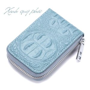 Ví da đựng thẻ ATM nhiều ngăn kiếu da cá sấu cao cấp