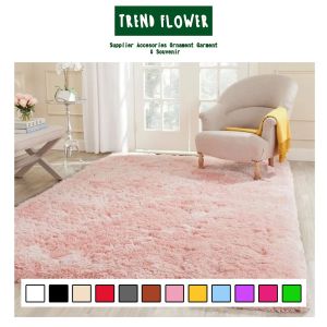 KARPET BULU RASFUR anti slip tebal murah 100x150 cm alas lantai ambal jumbo permadani polos