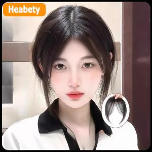 【2-3 days delivery】 Middle Part Fake Bangs Fringe Synthetic Topper Hairpiece Clip-In Bang Extension Natural Invisible Clourse Hairpiece Women