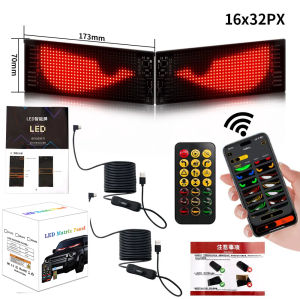 1/2 PCS Devil Eyes Light For Car/TruckLED Matrix LED PanelProgrammable Led Eyes for Car Windshield - USB-Powered LED Matrix Panel Remote/App Controlfor Business Car Truck Shop Bar Concert