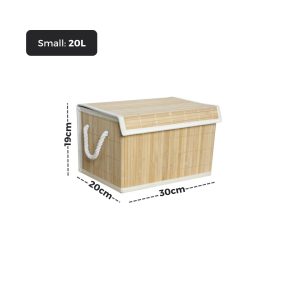 Bamboo Organizer Picnic Basket Storage Box Toy Storage Clothes Organizer Bamboo with Handle