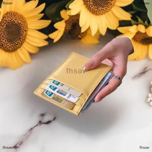 [COD] fhsav Ultra-Thin Leather Coin Purse Versatile Small Card Holder Handcrafted Sheepskin Woven Multi-Card Slot ID Card Holder