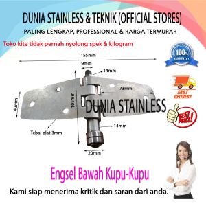 Engsel bawah kupu  biasanya digunakan pada pintu garasi lipat