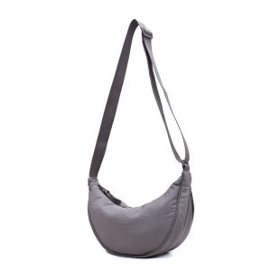 Solid Color Womens Portable Shoulder Bag Simple Female Nylon Cloth Padded Crossbody Bags Travel Purse Handbags Messenger Bag2026
