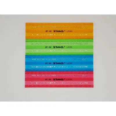 Butterfly BT-R3 Mal Huruf 3mm Penggaris Sablon Teknik 3 mm